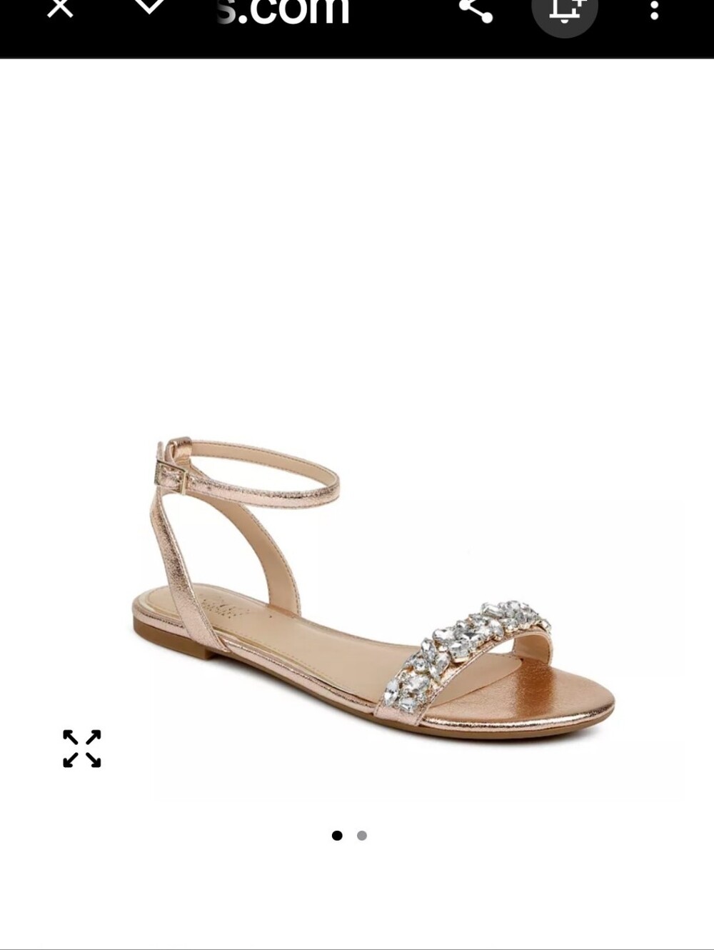 Jewel Badgley Mischka Ohara Minimalist Crystal Adorned Sandal Size 6 NWT